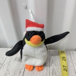 Ty zero Festive Penguin Plush - Black, White, Red, Orange